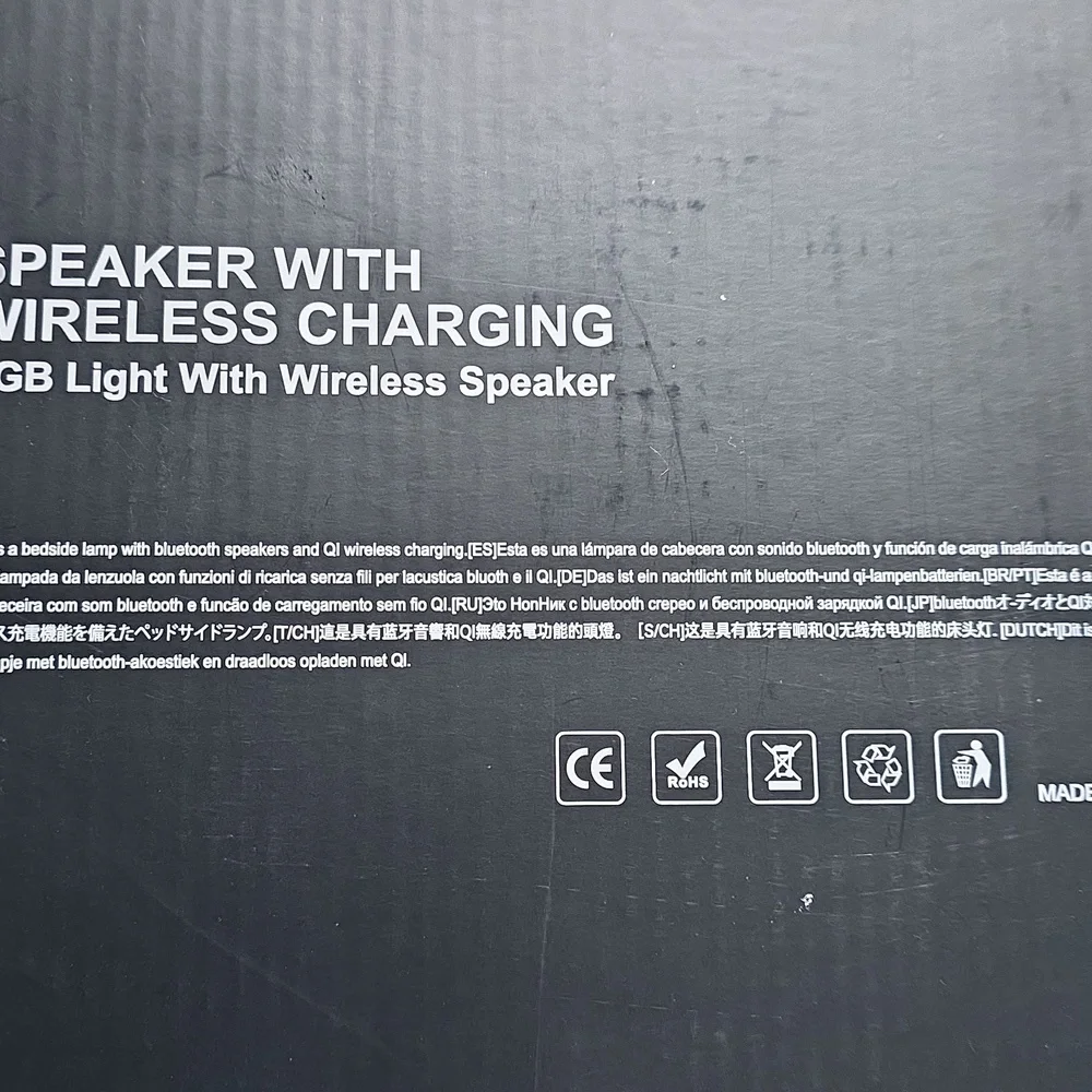 RGB Light Wireless Speaker with Charging Pad NWT